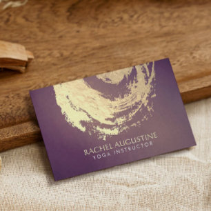 Yoga Meditation Instructor Lila Gold ZEN Symbol Visitenkarte