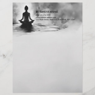 Yoga Meditation Instructor Lotus Pose Tinte Malere Briefbogen