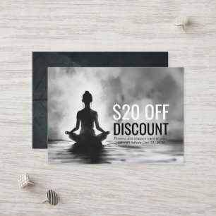 Yoga Meditation Instructor Lotus Pose Tinte Malere Rabattkarte