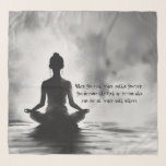 Yoga Meditation Instructor Lotus Pose Tinte Malere Schal<br><div class="desc">Yoga Meditation Instructor Lotus Pose Tinte Malerei ideal für moderne Yoga Fitness Studio / Meditation Instructor / Personal Trainer / Life Coach / Heiler / Reiki Master / Massage Therapie. elegante Schwarz-Weiß Abstrakte Kalligrafie Pinselstriche Tinte Malerei - eine Silhouette einer Frau in einer Yoga Lotus Meditation Pose (Lotus Position /...</div>