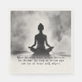 Yoga Meditation Instructor Lotus Pose Tinte Malere Serviette