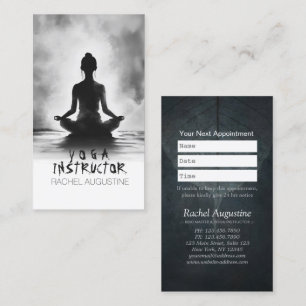 Yoga Meditation Instructor Lotus Pose Tinte Malere Terminkarte