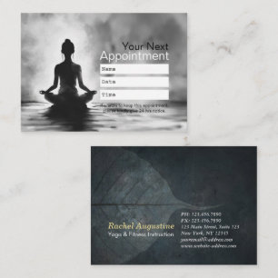 Yoga Meditation Instructor Lotus Pose Tinte Malere Terminkarte