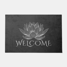 YOGA Meditation Instructor Lotus Welcome Doormat Fußmatte