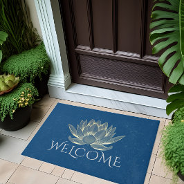 YOGA Meditation Instructor Lotus Welcome Doormat Fußmatte