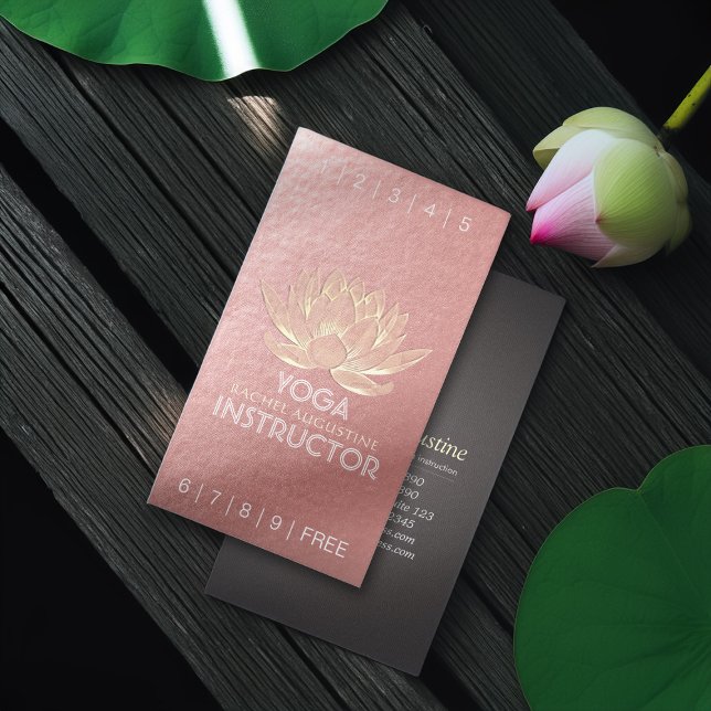 YOGA Meditation Instructor Loyalty Punch Lotus Treuekarte (Von Creator hochgeladen)