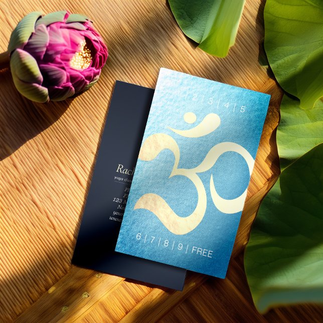 Yoga Meditation Instructor Loyalty Punch Om Symbol Treuekarte (Von Creator hochgeladen)