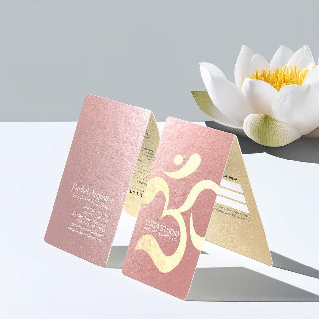 Yoga Meditation Instructor OM Symbol Price List Visitenkarten (Von Creator hochgeladen)