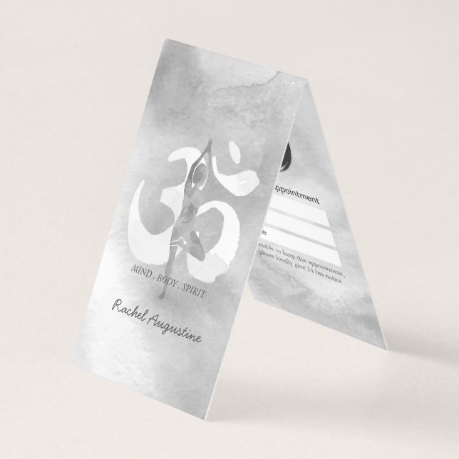 Yoga Meditation Instructor Price List Termin Visitenkarten (Vorderseite)