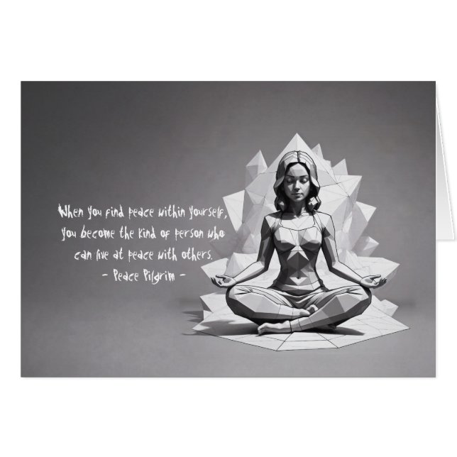 Yoga Meditation Instructor Reiki Master Low Poly (Vorderseite (Horizontal))