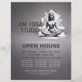 Yoga Meditation Instructor Reiki Master Low Poly Flyer
