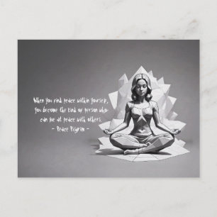 Yoga Meditation Instructor Reiki Master Low Poly Postkarte