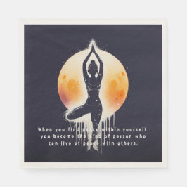 Yoga Meditation Instructor Tree Pose Vollmond Serviette