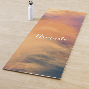 Yoga Meditation Instructor Watercolor Sunset Sky Yogamatte
