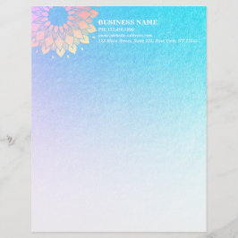 Yoga Meditation Instruktorin Rose Gold Foil Mandal Briefbogen