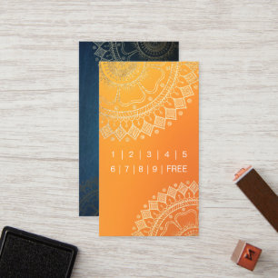 Yoga Meditation Lehrer Gold Mandala Loyalitätspunc Treuekarte