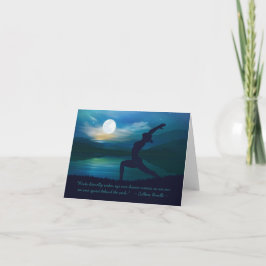 Yoga Meditation Lehrer Moon Salutation Pose Zitat Karte