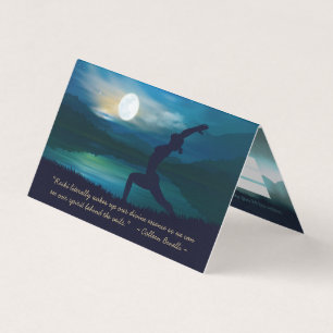 Yoga Meditation Lehrer Moon Salutation Price List Visitenkarten