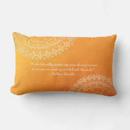 Yoga Meditation Lehrer Orange Gold Mandala Quotes Lendenkissen