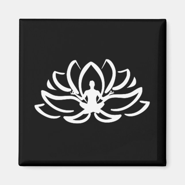 Yoga Meditation Lotus Magnet (Vorne)