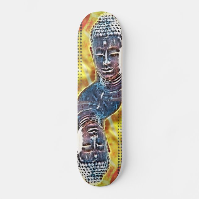 Yoga Meditation Neues Zeitalter Spirituelle Zen Bu Skateboard (Vorderseite)