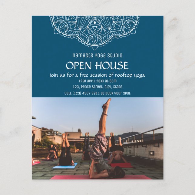 Yoga Meditation Open House Promotional Foto Flyer (Vorne)