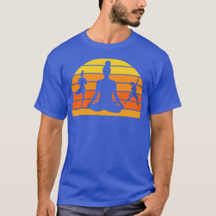 Yoga Meditation Posen Retro Vintage Fitness T-Shirt