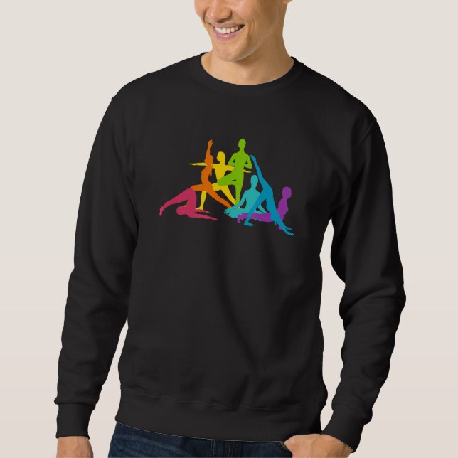 Yoga-Meditation Posen zur Meditation von Yogis Ins Sweatshirt (Vorderseite)