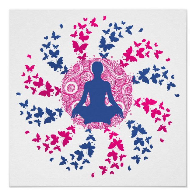 Yoga Meditation positive Energie Frieden Geist Poster (Vorderseite)