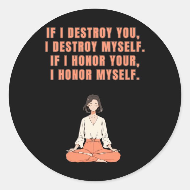 Yoga Meditation Positive Thinking Quotes Sticker (Vorderseite)