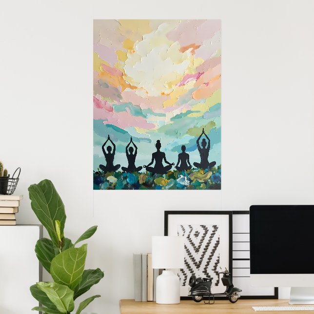 Yoga-Meditation Poster (Heimbüro)