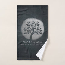 Yoga Meditation Reiki Instructor Black Silver Tree