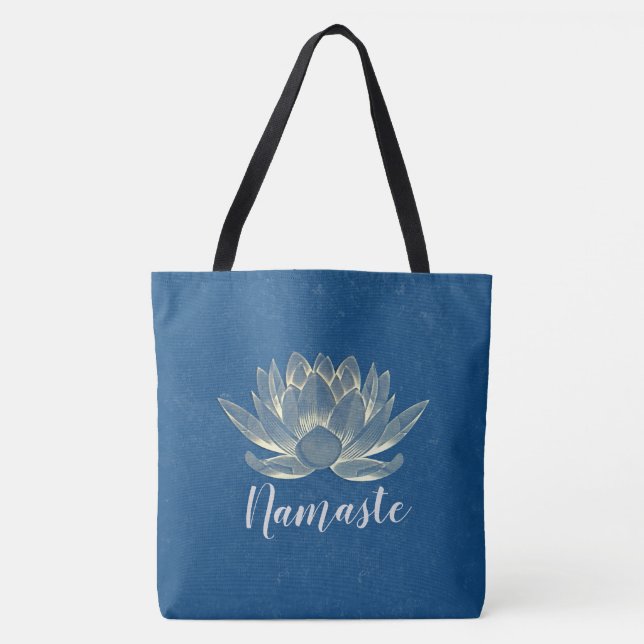 YOGA Meditation Reiki Instructor Blue & Gold Lotus (Vorderseite)
