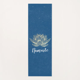 YOGA Meditation Reiki Instructor Blue & Gold Lotus Yogamatte