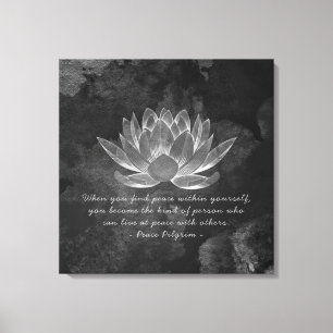 YOGA Meditation Reiki Instructor Quotes Chic Lotus Leinwanddruck