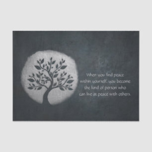 Yoga Meditation Reiki Instructor Silver Tree Zitat Seidenpapier