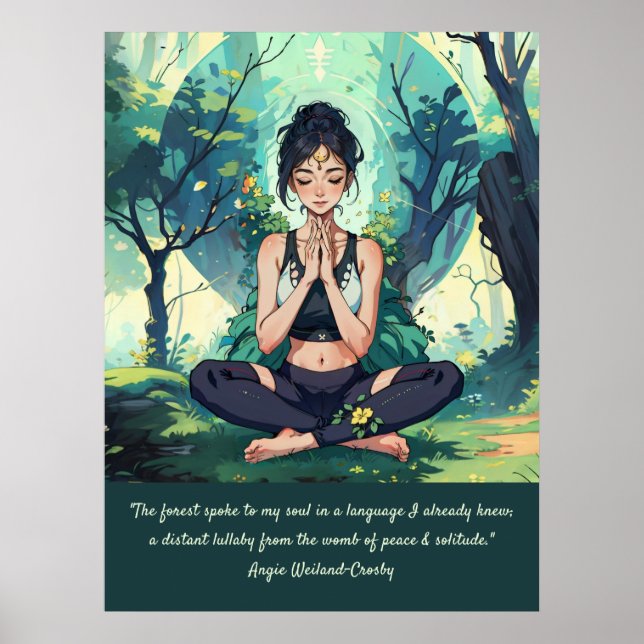 Yoga Meditation Reiki Master Quotes Poster (Vorne)