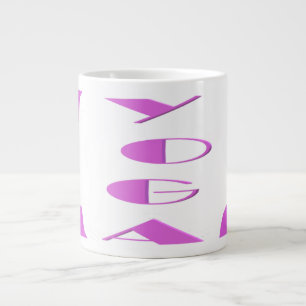 Yoga Meditation Relaxation Blassweißes lila Yoga Jumbo-Tasse