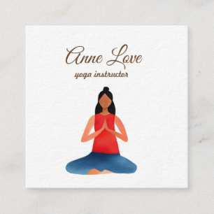 Yoga , Meditation Square Business Card Quadratische Visitenkarte