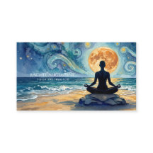 Yoga-Meditation Sternenhimmel Mond Ozean Strand