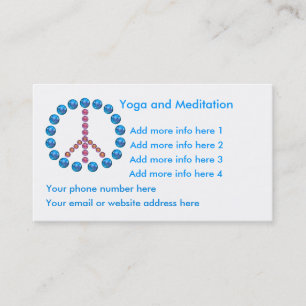 Yoga Meditation Tranquility Business Card Visitenkarte