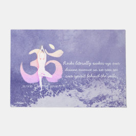 Yoga Meditation Tree Pose Zitate Willkommen Fußmatte