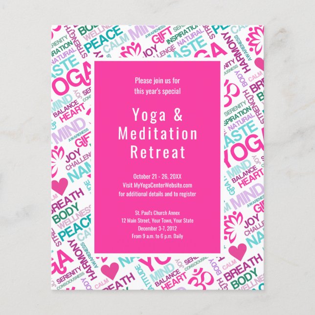 Yoga Meditation Veranstaltung Retreat oder Worksho Flyer (Vorne)