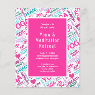 Yoga Meditation Veranstaltung Retreat oder Worksho Flyer