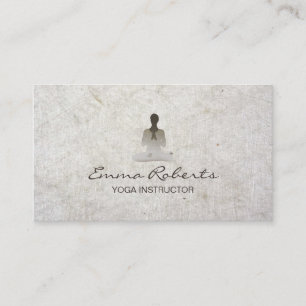 Yoga & Meditation Wellness Salon Vintage Papier Visitenkarte
