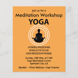 Yoga Meditation Workshop Yoga Wellness Flyer