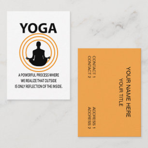 Yoga-Meditation Yoga-Lehrer Visitenkarte