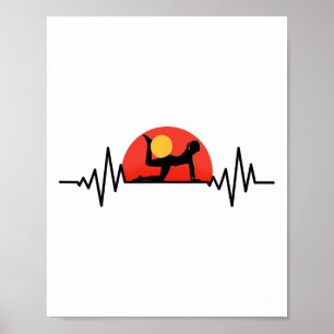 Yoga-Meditationen Herzschlag Contrology Pilates Poster