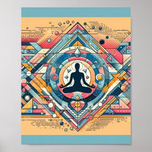 Yoga-Meditations-Kunstposter Poster