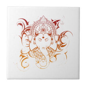 Yoga-Meditations-Spiritualität Lord-Ganesha Indien Fliese